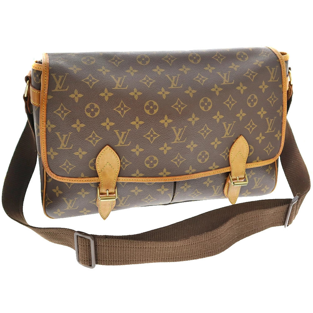 LOUIS VUITTON Gibeciere Monogram Canvas Brown Shoulder Bag Crossbody